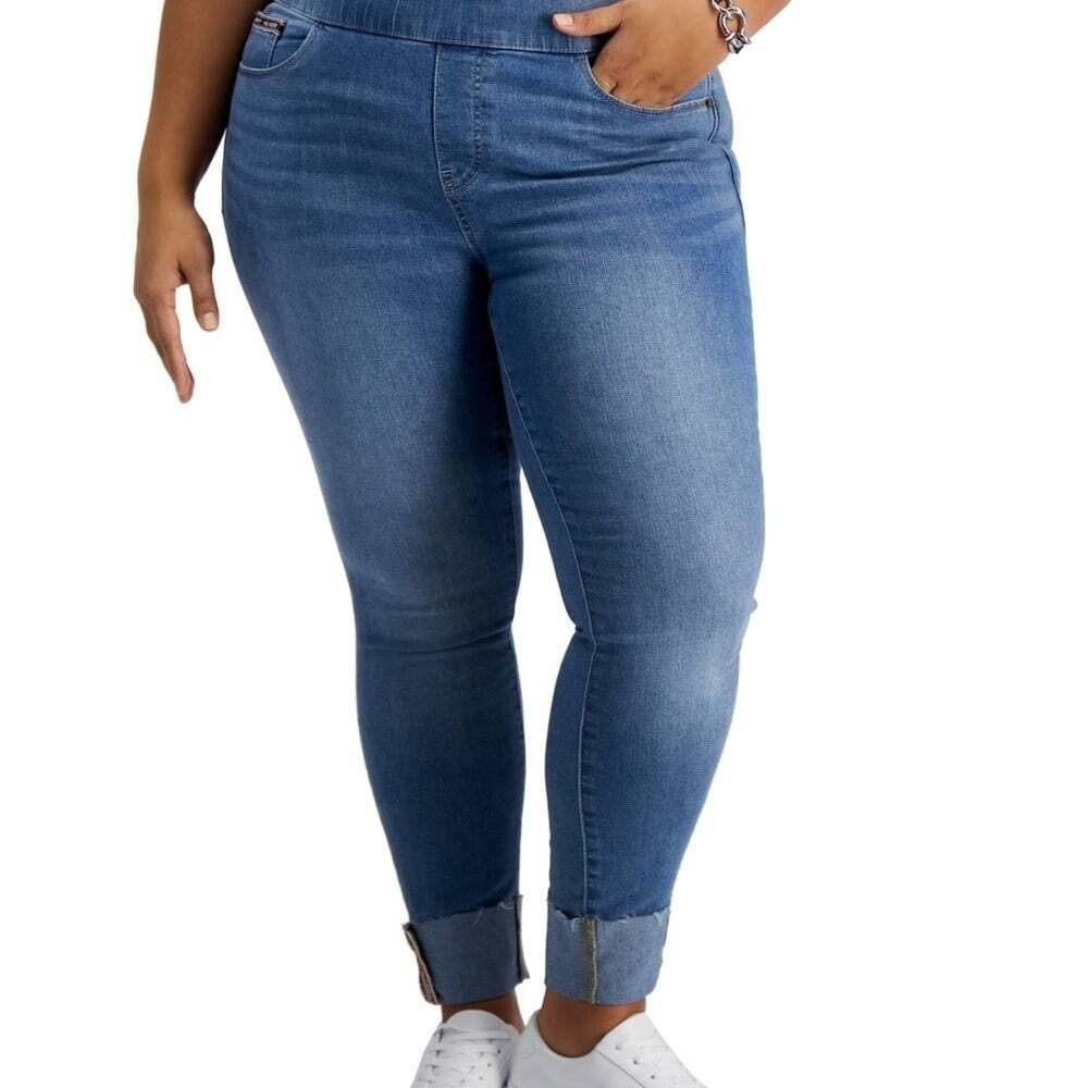 NWT Tommy Hilfiger Blue Skinny Jeans Size 20W Classic Fit Ankle Length Denim